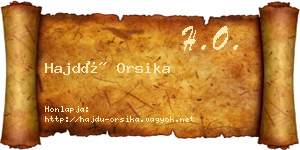 Hajdú Orsika névjegykártya